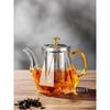 Glass Teapot with Infuser Heated Resistant Coffee for Flower Herbal Container Teaware Tea Glass Pot Clear Home Kettle Tea