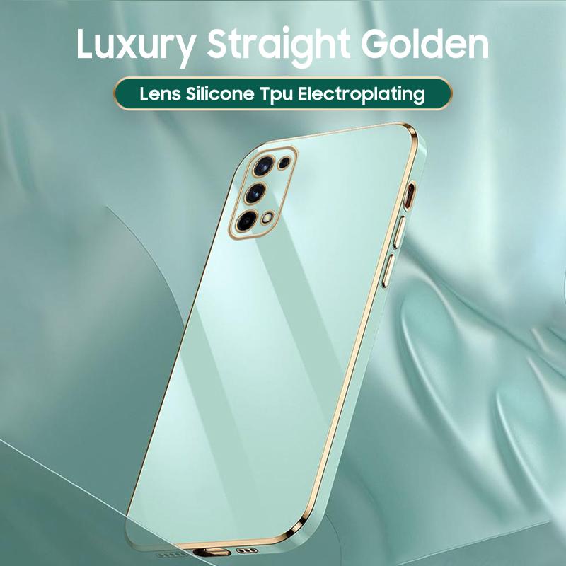 Мягкий чехол из ТПУ с 6D покрытием для OPPO Reno 11 10 5 Find X7 X6 X2 X3 X5 A1 A2 F19 Pro Plus Realme C67 C55 C53 C51 C33 C35 C31, роскошный силиконовый чехол-бампер