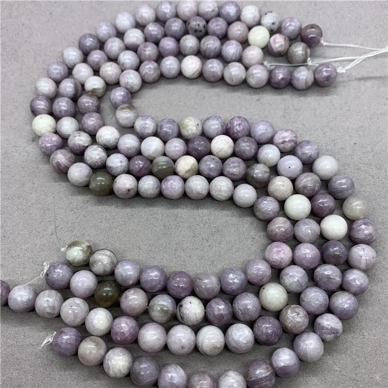 Натуральный драгоценный камень Сиреневый камень свободные круглые бусины 6/8/10 мм ювелирные аксессуары бусина