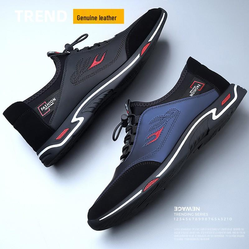 Мужские туфли слипоны из кожи в стиле business casual 2025