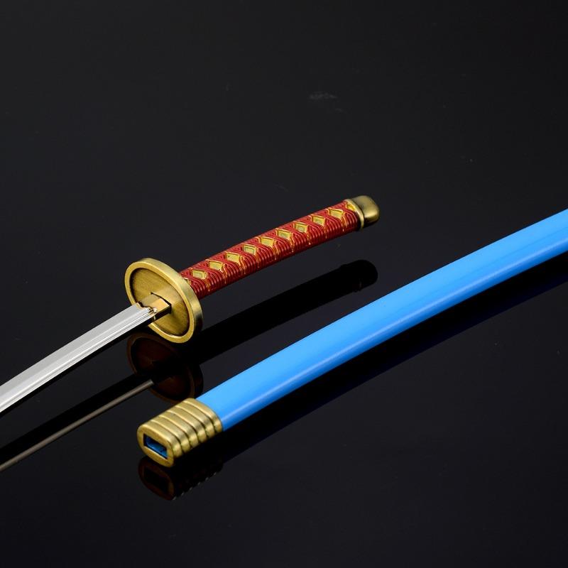26CM Minazuki Zanpakutou Unohana Retsu Anime Peripheral Katana Samurai Sword Metal Model Crafts Ornament Handicraft Collections