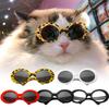 Pet Sunglasses Grey Lens Oval Funny Lightweight Windproof Photo Props Small Cat Small Dog Puppy Cosplay Glasses Pet Supplies
