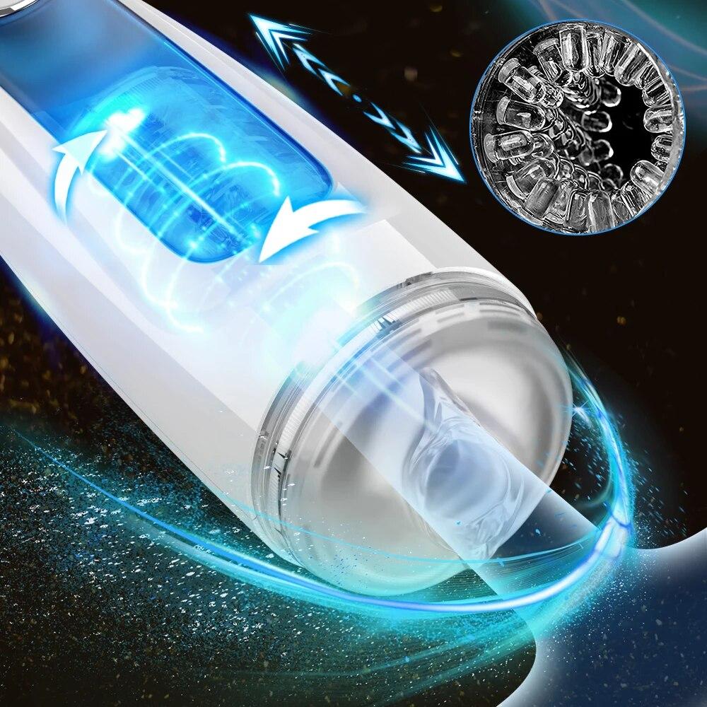 2025 Новый автоматический мужской мастурбатор телескопический 18+ вращающаяся мастурбационная чашка для мужчин минет киска машина секс игрушки товары для взрослых для мужчин