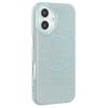 Чехол для iPhone 16, совместимый с MagSafe Glitter Design IMD TPU + PC Phone Back Cover - черный