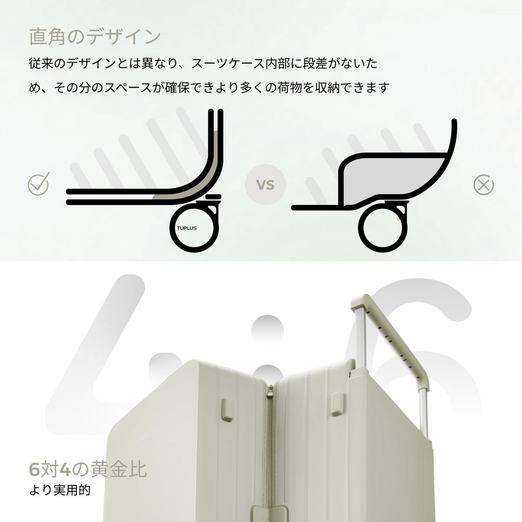 Большой чемодан Carry Carry 8 Business с TSA Impression 56 xx 22 Белый [TUPLUS] Сверхлегкий, Чехол, Ручная кладь, Ударопрочный, Сумка,