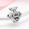 925 Sterling Silver Charm Pink Cz Beads Jewelry Making Fit Original European Charms Bracelets