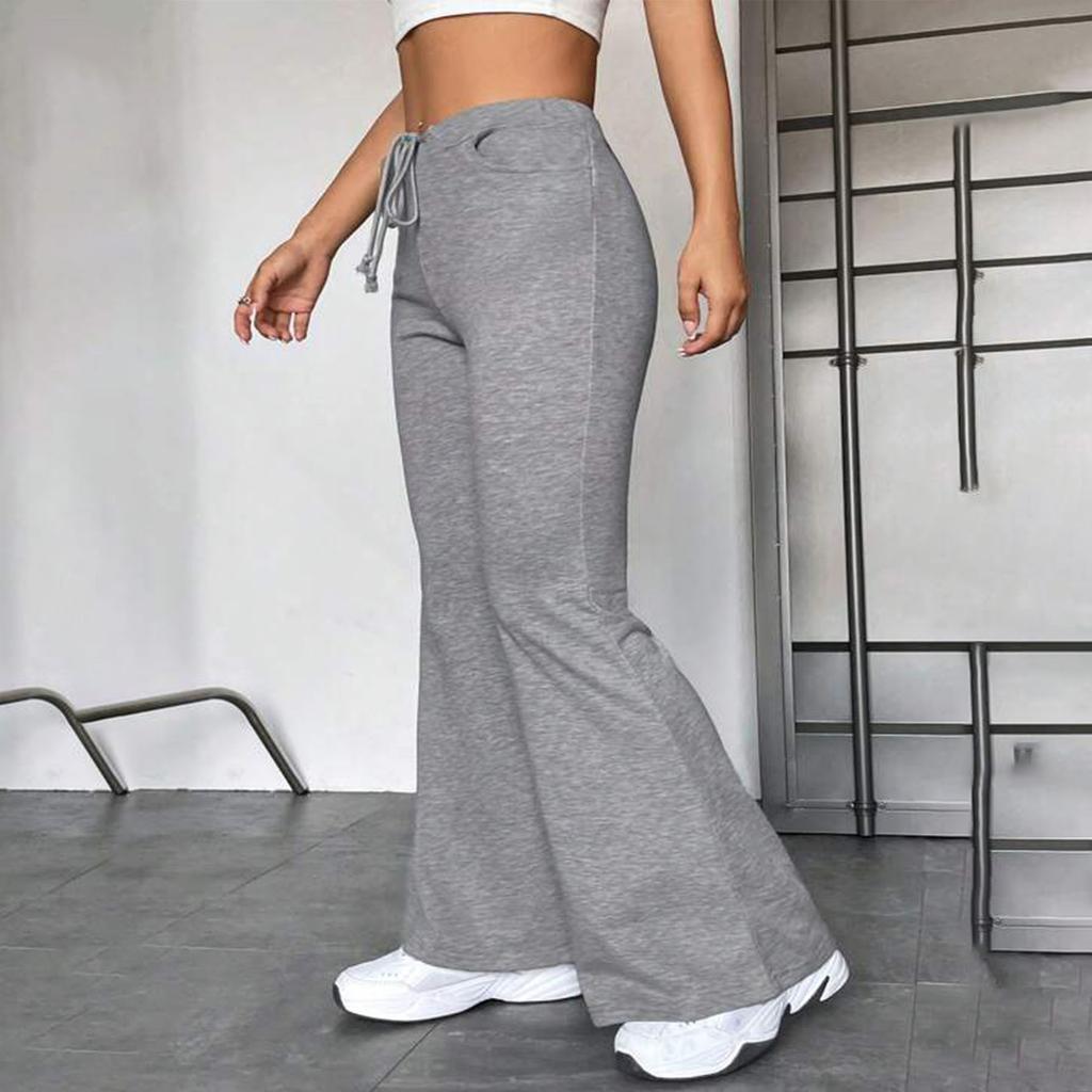 Расклешенные брюки Danmo с высокой талией, однотонные, для йоги, женские, для активного отдыха