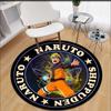 Anime Naruto Print Carpet  Area Rugs Round Carpet for Living Room Floor Mat Flannel Anti-Slip Mat for Children