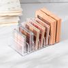 Money Storage Rack 7 Compartments Clear Heavy Duty Large Capacity Multifunctional Desktop Cash Eyeshadow Palette Cosmetic Holder Organizer