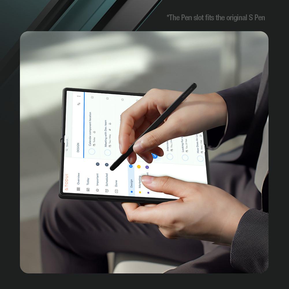 NILLKIN Чехол Flex Pure Fold для Samsung Galaxy Z Fold 6 с держателем для ручки, защитный чехол от падения, версия S Pen