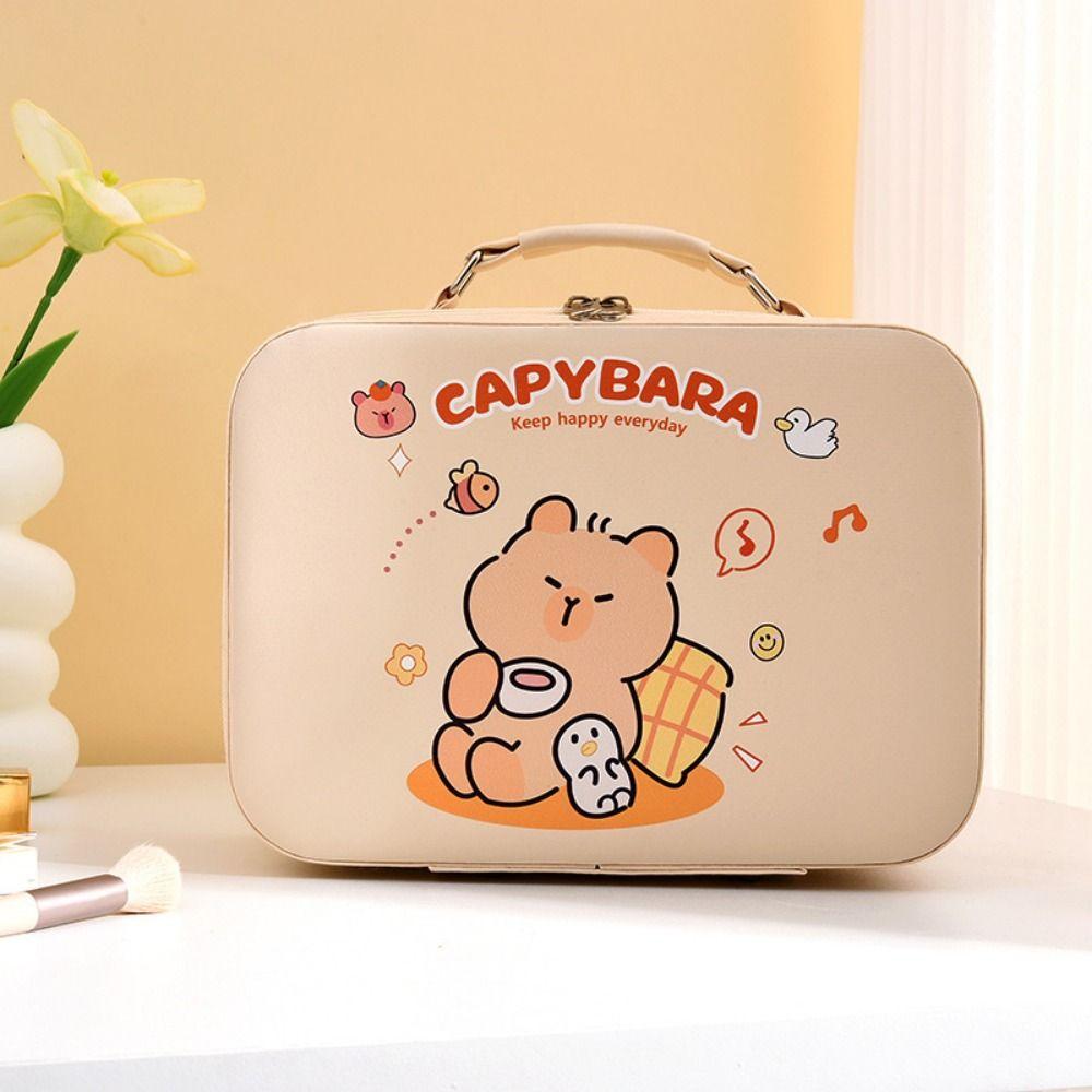 Creative Capybara Cosmetic Pouch Portable Cute Cosmetic Handbag Women's Cosmetic Bag Easy To Carry