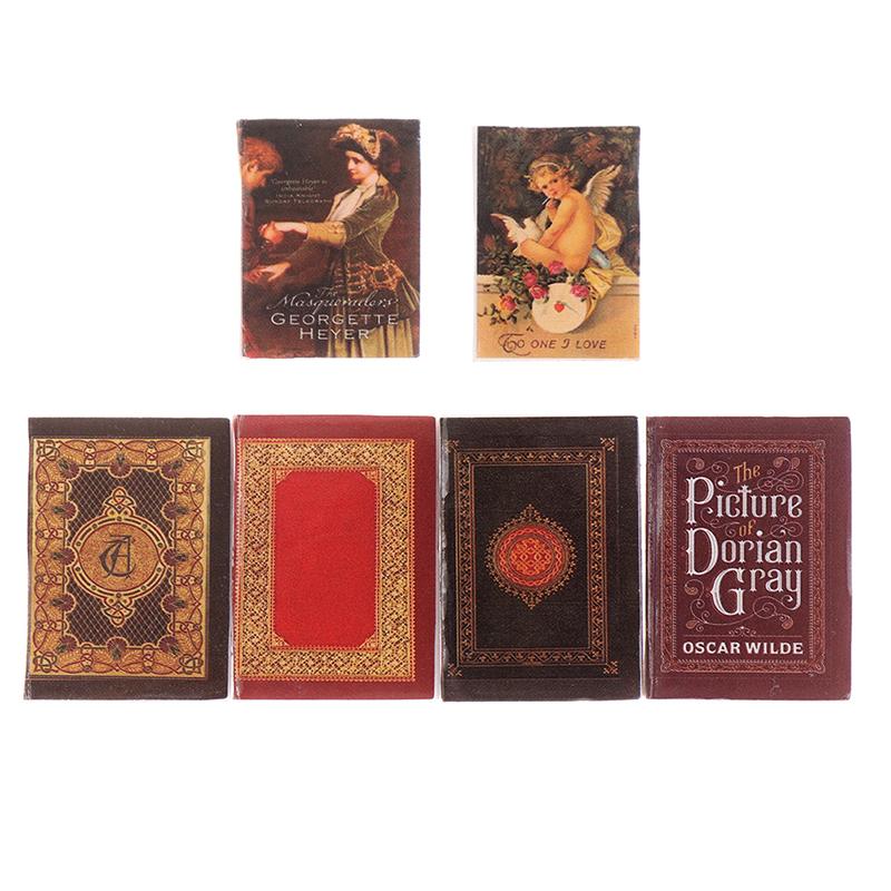 6 шт./компл. 1/12 кукольный домик миниатюрная модель книги ноутбук кукольный дом мебель декор