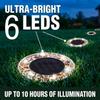 Flat Mosaic Solar Disk Lights Outdoor Waterproof Anti-Rust Garden Lighting Decor for Pathway Garden Yard Law