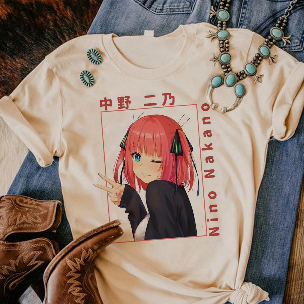 The Quintessential Quintuplets Топ для женщин дизайнерские летние футболки в стиле Харадзюку для девочек аниме комиксы уличная одежда