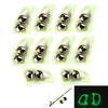 10Pcs Noctilucent Fishing Alarm With 2 Bells Bite Alarm Easy To See In The Night