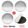 4Pcs 56mm Wheel Rim Hubcap Identity Overlay For Audi RS  B8 B9  S A3 8V A4A6 C7 C6 A5 Q3 Q5 Q7 A1 Motorsport Tuning Accessory