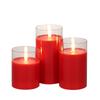 3PCS Flickering Flameless Candle Lights Kit with Controller Dynamic& Constant Bright Lighting