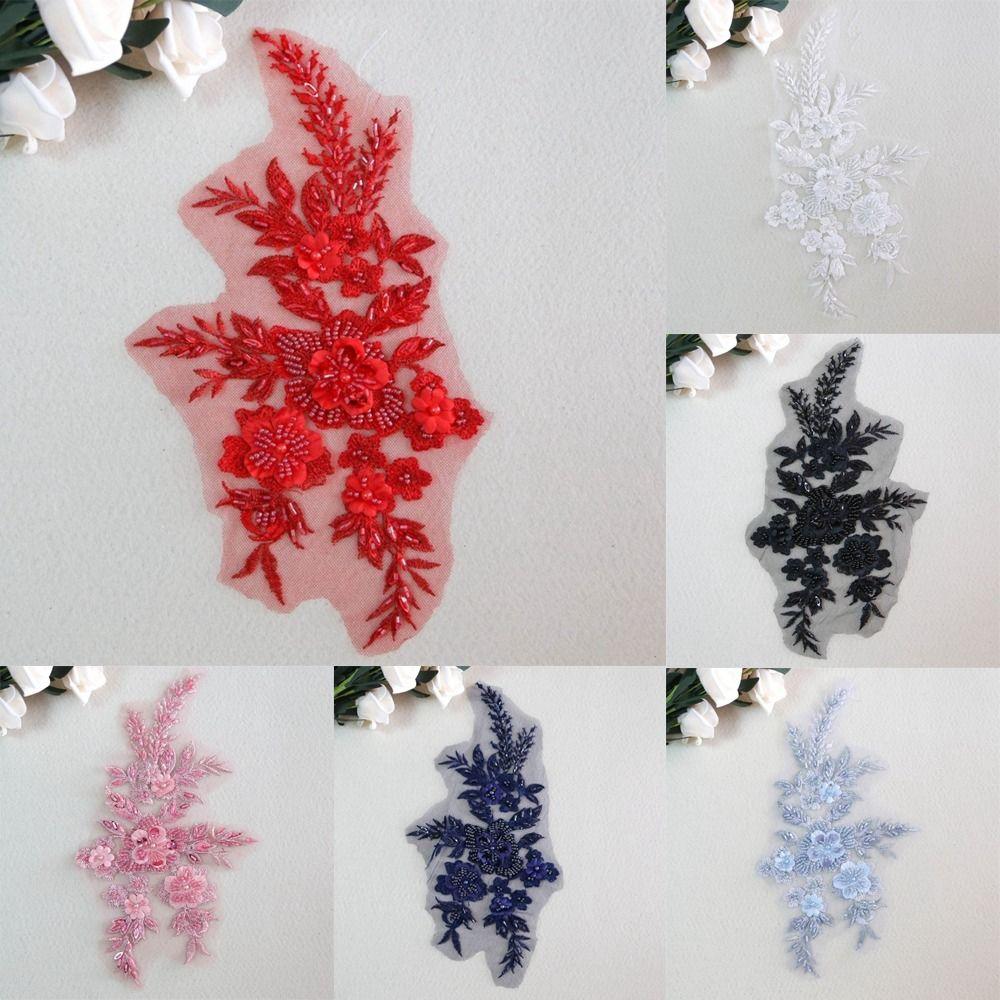 Sequin Embroidery Embroidered Floral Patches DIY Sequins Patches Stage Costumes