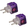 Conversion Adapter Plug for Overseas Economical Electric Plug Set of 2 Type C Travel, W, (C + Type) RW-WS04