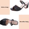 Chunky Heel Sandals Women's Summer Fashion All-match One Shoe Two Fish Mouth High Heels