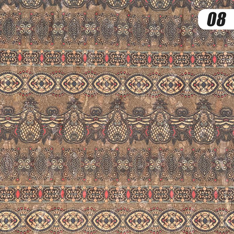 100x135cm Cork Printed Fabric Faux Leather Waterproof Colored Soft Cork Fabric Sofa Car Bag Furniture Decor DIY Sewing Crafts