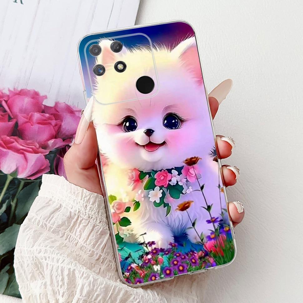 Мягкий Полный Защитный Чехол RMX3430 Для Realme Narzo 50A Чехол С Рисунком Кошки Для Realme Narzo 50A Narzo50A Силиконовые Чехлы Чехол