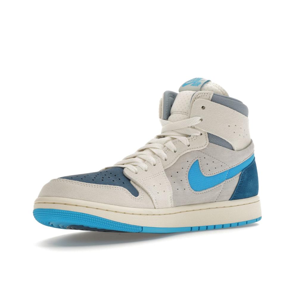 Air Jordan 1 High Zoom Comfort 2 Dark Powder Blue Men Sneakers Sail Blue-Grey Light-Silver DV1307-104