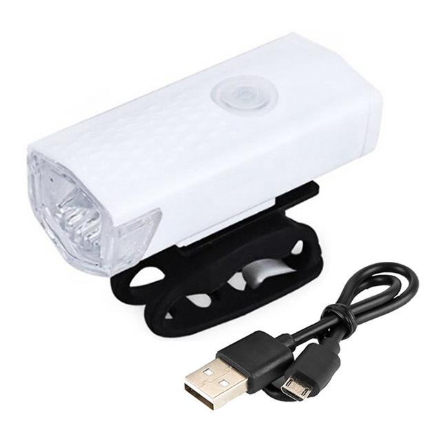 Bicycle Cycling USB Rechargeable Bike Front Light 1PC