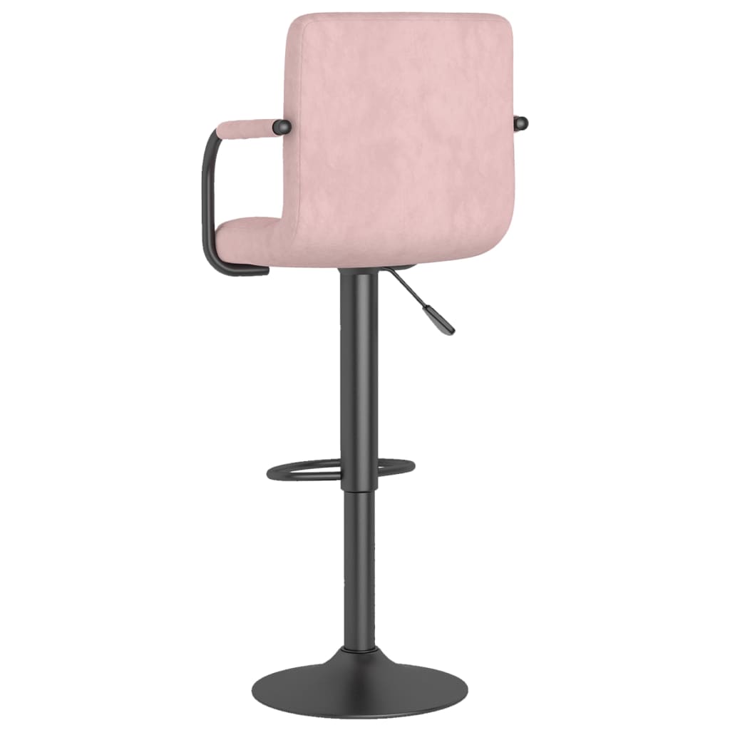 Pink Velvet Bar Stool