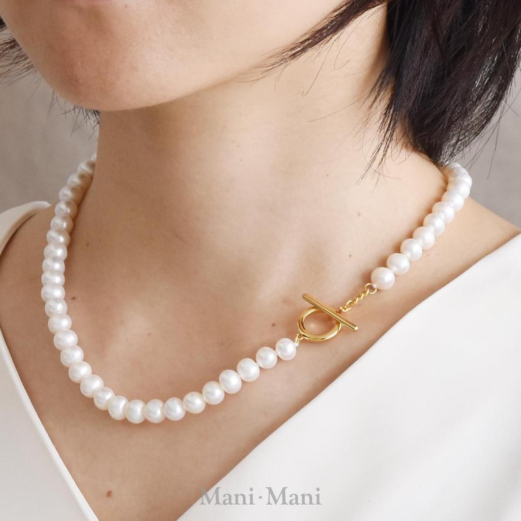 Ожерелье на каминной полке из пресноводного жемчуга, натуральный жемчуг, металл SV925, не вызывает аллергии, роскошный футляр для ювелирных изделий, гарантия, сумка-шнурок, в комплект входит салфетка для ухода