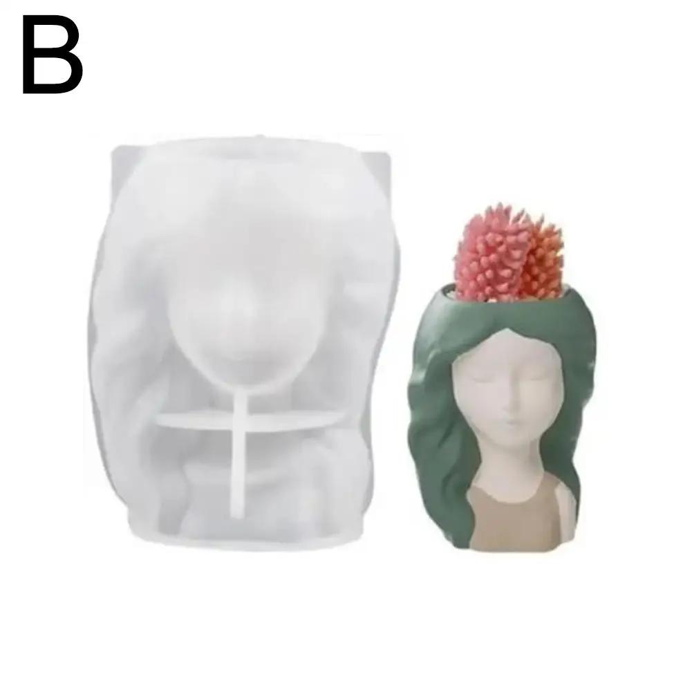 Новая силиконовая форма для вазы «Девушка-богиня», ароматизированная форма для гипса и бетона, художественные украшения для резьбы по камню, самодельные G3B6