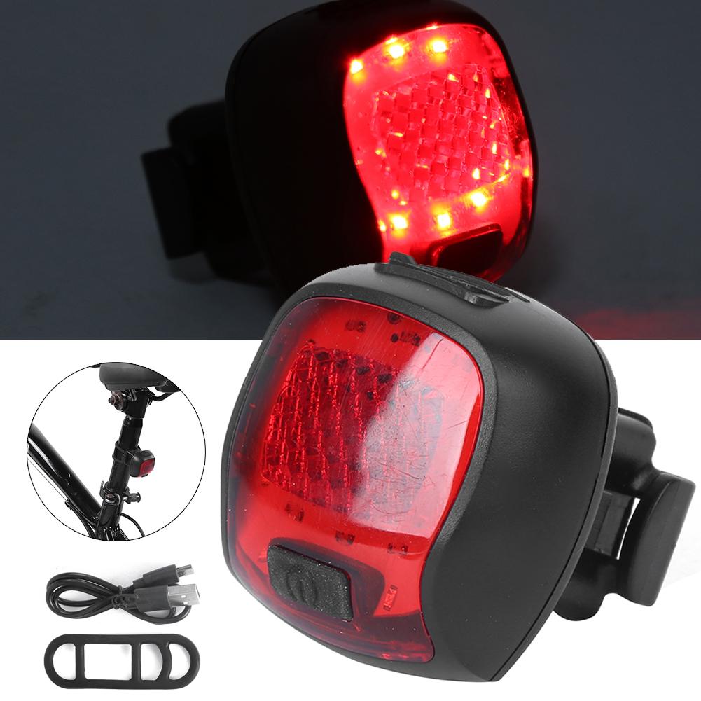 Bike Taillight USB Charging Mountain Bicycle Warning Rear Light Riding Equipment