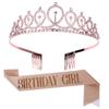 Набор повязки на голову с короной на день рождения, плечевой ремень, пояс BIRTHDAY GIRL QUEEN, этикетный пояс, товары для вечеринки