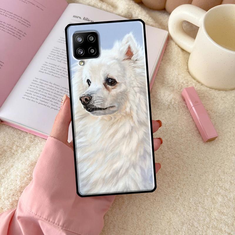 Чехол для телефона Samsung Galaxy с изображением японского шпица A54 A34 A14 A13 A51 A71 A33 A53 A73 A12 A22 A32 A52 A72 A52S