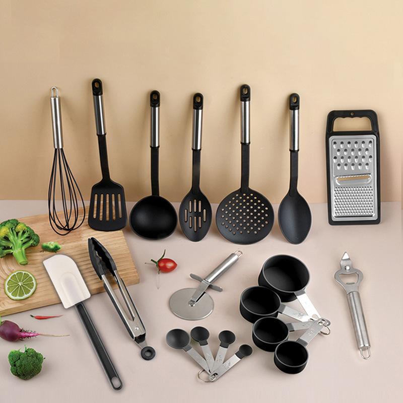 Нейлоновая кухонная утварь 19 предметов бытовой кухонный набор лопаток и ложек кухонная утварь набор инструментов для выпечки