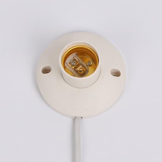 Патрон для лампы E27 с вилкой ЕС и кабелем Огнестойкий патрон для освещения дома Патрон для винтовой лампы Основание для DIY светильника Запасная часть