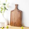 BILL.F Wooden Cutting Board with Handle for Meat, Vegetables, and Bread - Decorative Wooden Serving Board with Juice Groove for Kitchen or Dining Room