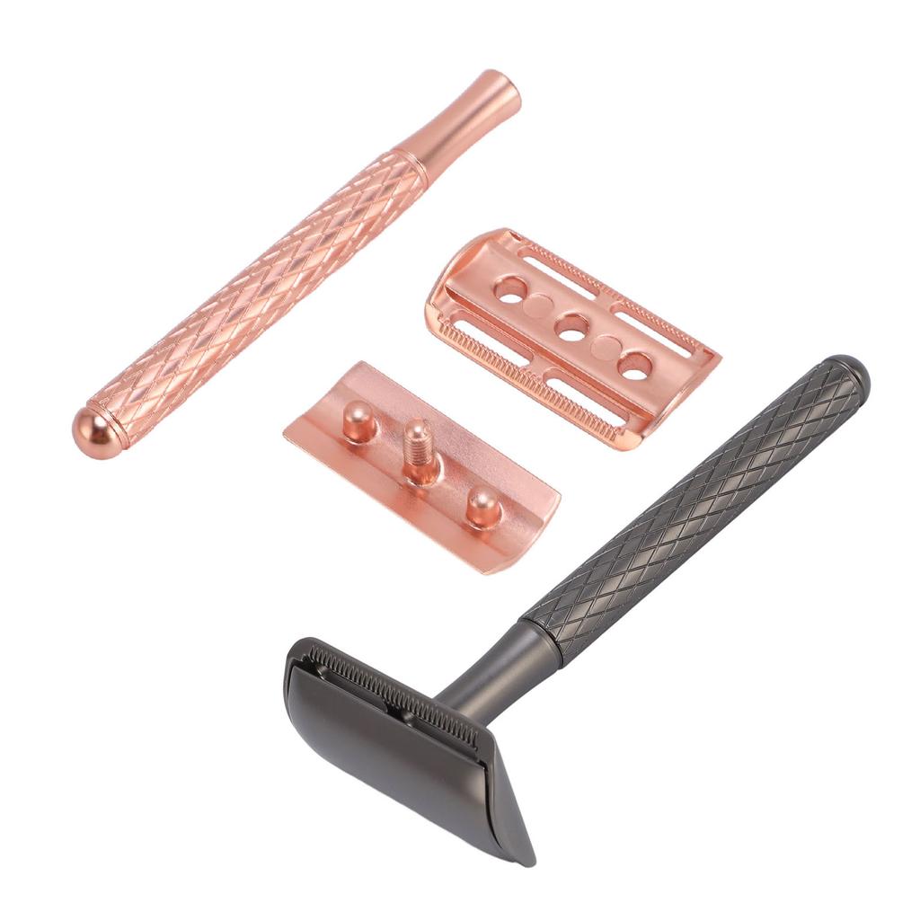 Двусторонний инструмент для бритья Ручной Сплав Нескользящая Длинная Ручка Безопасный Инструмент для Бритья со Сменными Лезвиями для