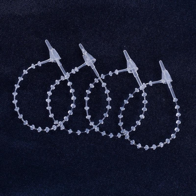 Прозрачная пластиковая игла для ручного продевания нити с защелкой для этикеток