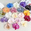 Women Korean Cloth Floral Pearl Hair Clip Sweet Phalaenopsis Flower Hairpin Female Headdress