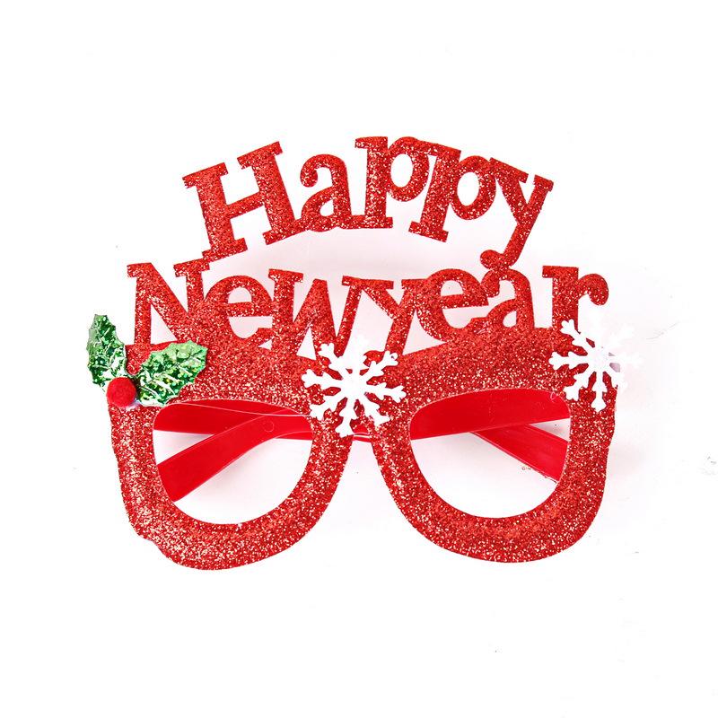 Креативные рождественские очки - Санта, Снеговик, Рога для взрослых и детей