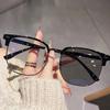 Photochromic Anti Radiation Glasses Eyeglass Eyeglasses for Woman Men Vintage Eyebrow Frame Glasses Fashion Eyewear