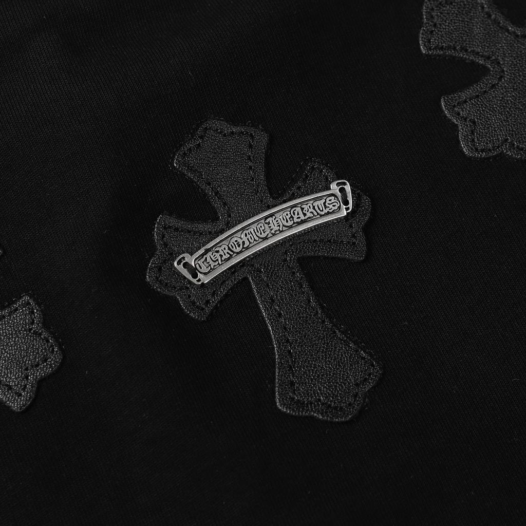 9989 CHROME HEARTS 2025 Летняя новая высококачественная хлопковая футболка с круглым вырезом, свободная, большого размера, для мужчин и женщин, парная футболка