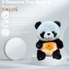 Panda Bear Plush Toy with Sound Light Sensing Soft Comfortable Stuffed Animal for Anxiety Relief Soothing Sleep Companion with Musical Lights