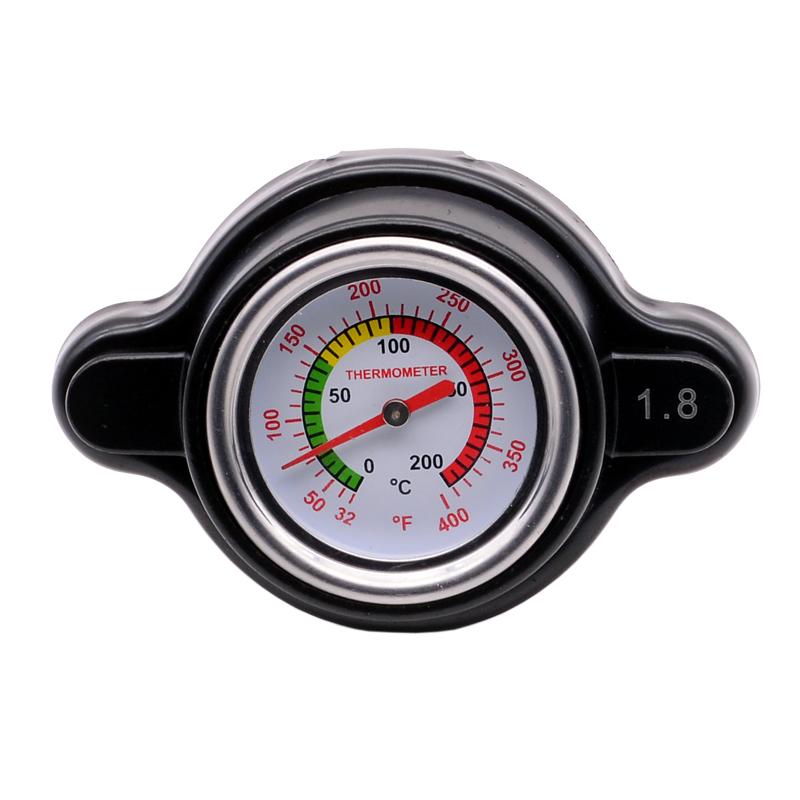 Universal High Pressure Radiator Cap Temperature Gauge, 1.8 Bar Radiator Cap 25.6Psi For Honda,Kawasaki,Suzuki,Yamaha,KTM