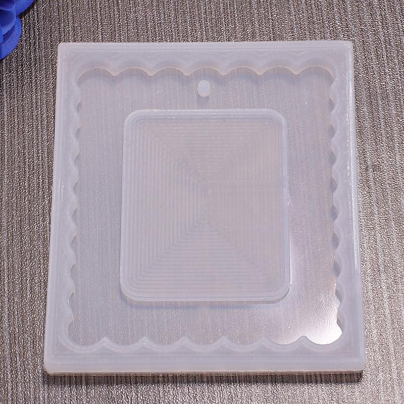 Украшение для фоторамки Силиконовая форма Прямоугольник Зеркало Эпоксидная форма Форма для литья смолы Подвеска Форма Подходит для поделок своими руками