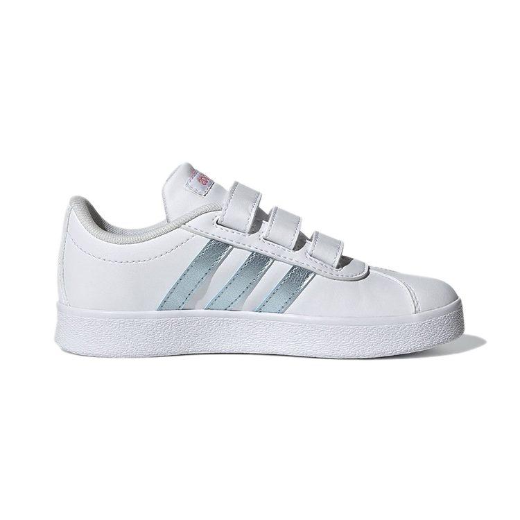adidas VL Court 2.0 J 'White Vision Metallic' GW2341