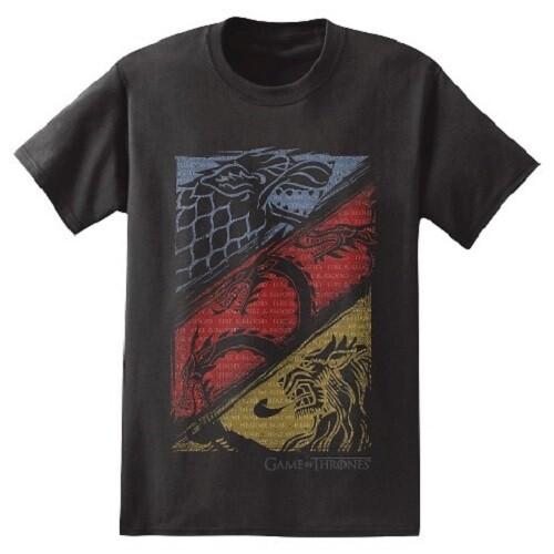 Game Of Thrones HOUSE SIGILS STARK TARGARYEN LANNISTER T-Shirt NWT