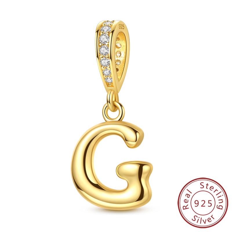 Декоративные Подвески Элементы Бусины Натуральная Медь Алфавит A-Z 26 Букв Подвески Декорации Подвеска Подходит Для Аутентичного Браслета Стиль Браслет