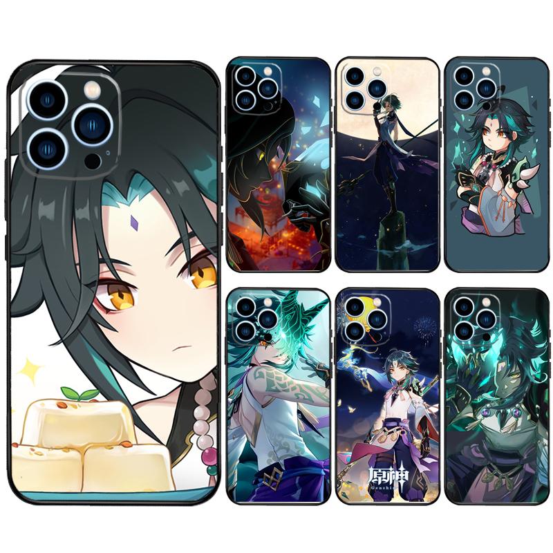 Чехол Genshin Impact Сяо для iPhone 14 13 12 11 16 15 Pro Max Plus Mini X XR XS Max 7 8 Мягкая задняя крышка из ТПУ